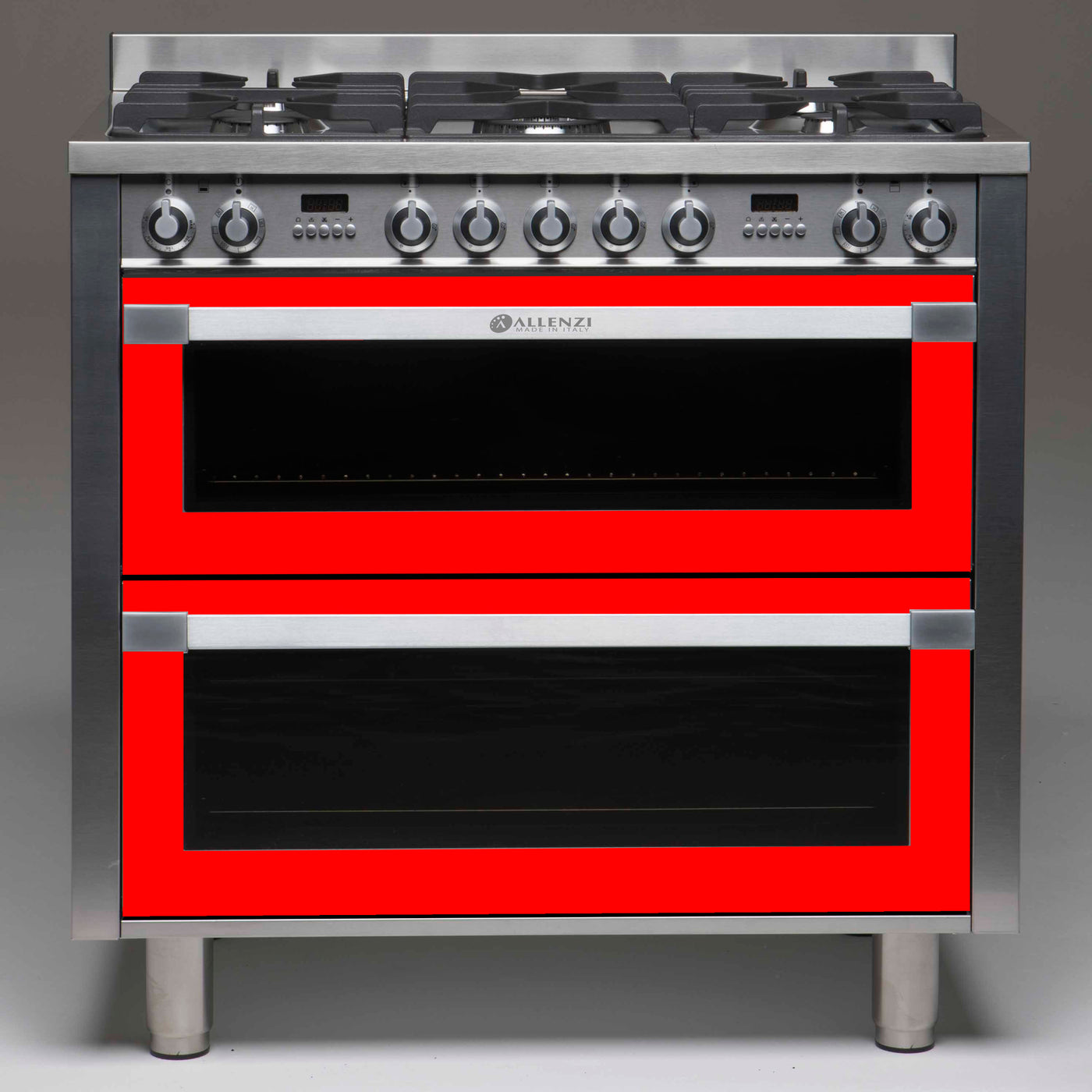 Double Freestanding Oven Red