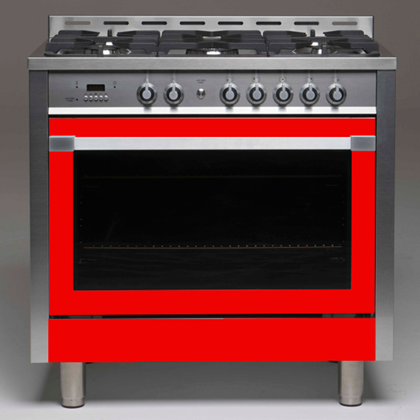 Single Freestanding Oven Red