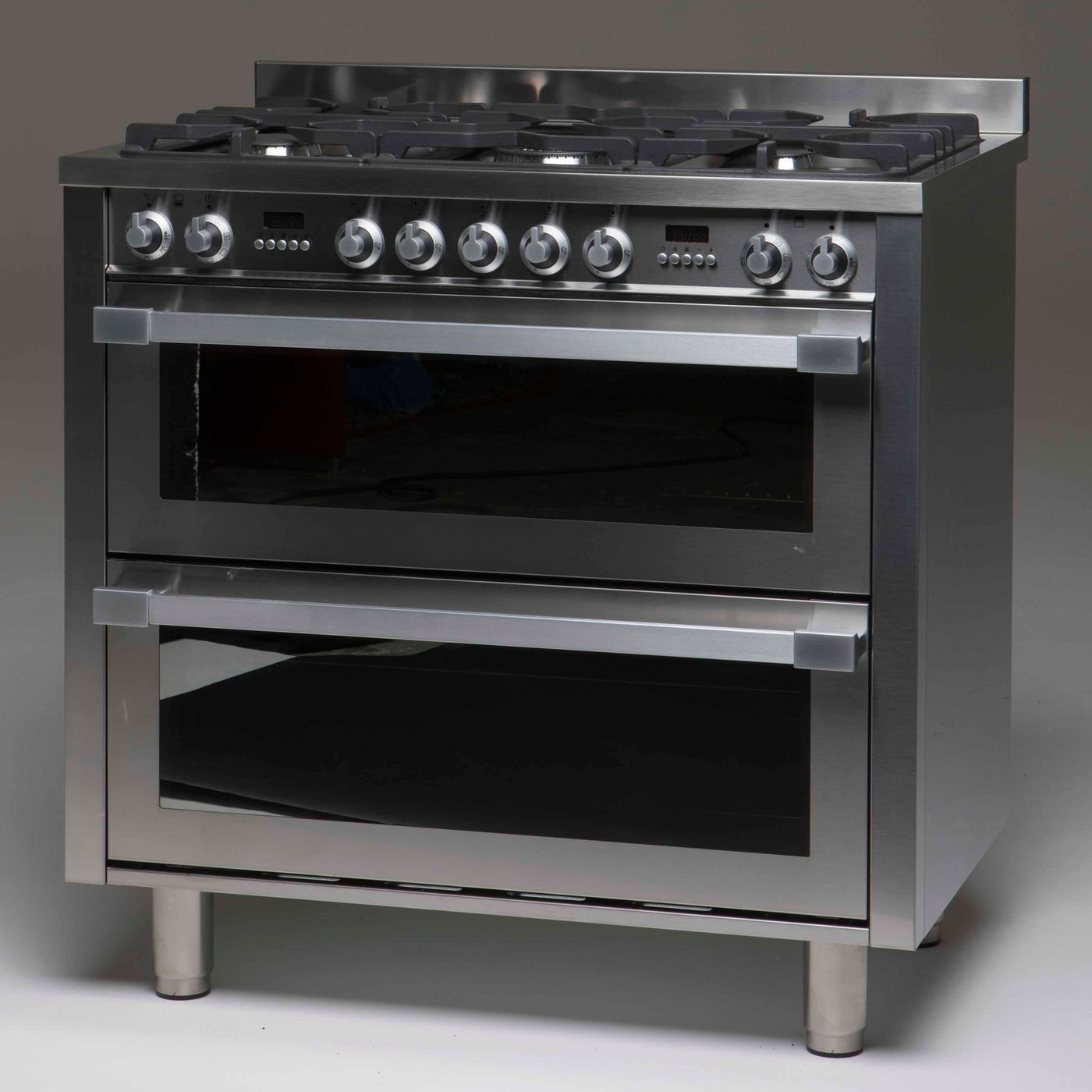 Double Freestanding Oven Anthracite