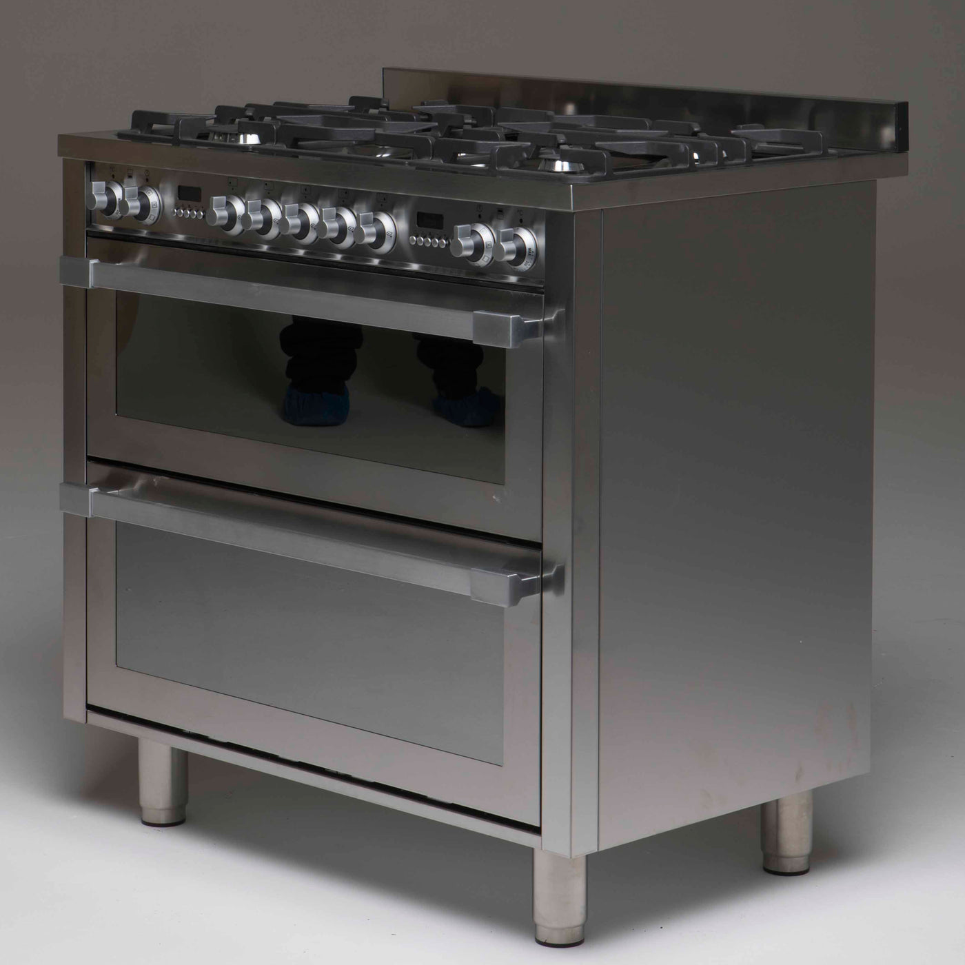 Double Freestanding Oven Anthracite