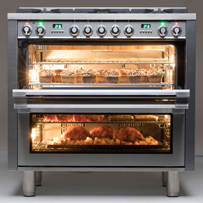 Double Freestanding Oven White