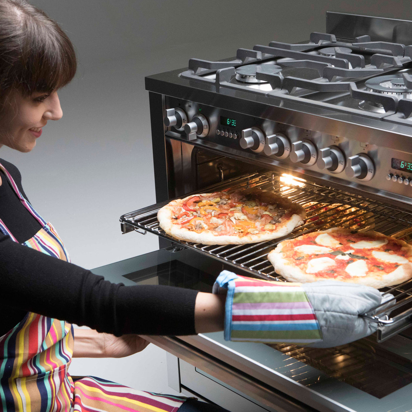 Double Freestanding Oven White