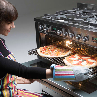 Double Freestanding Oven Red