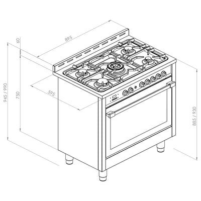 Single Oven Semi-Commercial
